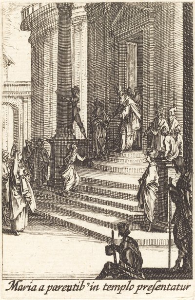 Uvedení Panny Marie, v roce 1630 nebo později. od Jacques Callot