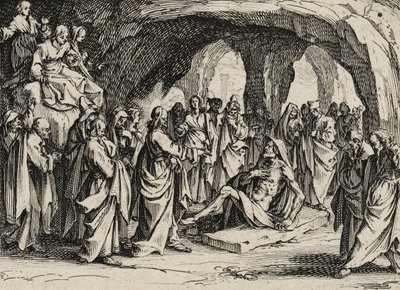 Vzkříšení Lazara, 1635 od Jacques Callot