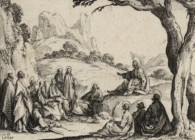 Kázání na hoře, 1635 od Jacques Callot