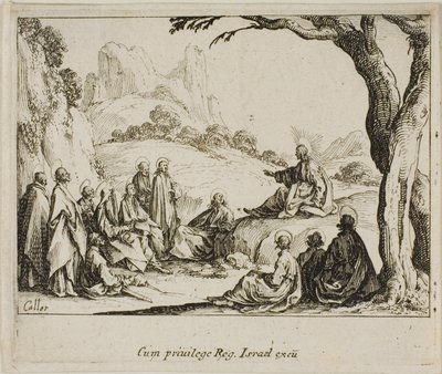 Kázání na hoře z Nového zákona od Jacques Callot