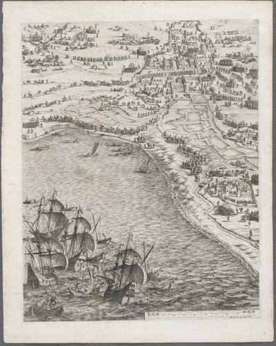 Obléhání La Rochelle: Deska 12, 1628-1630. od Jacques Callot