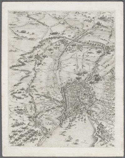 Obléhání La Rochelle: Deska 6, 1628-1630. od Jacques Callot