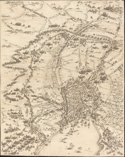 Obléhání La Rochelle [deska 6 z 16, sada obsahuje 1952.8.97-112], 16281631. od Jacques Callot
