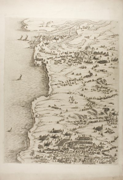 Obléhání La Rochelle, deska jedna od Jacques Callot