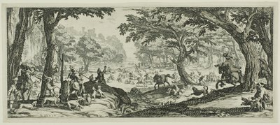 Lov na jelena od Jacques Callot