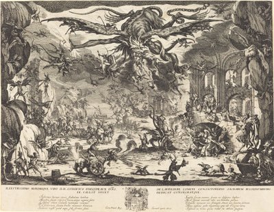 Pokušení svatého Antonína [druhá verze] od Jacques Callot