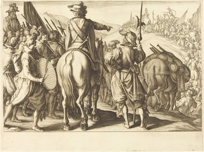 Vojska na pochodu od Jacques Callot