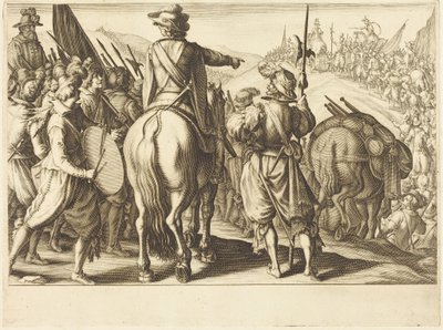 Vojska na pochodu od Jacques Callot