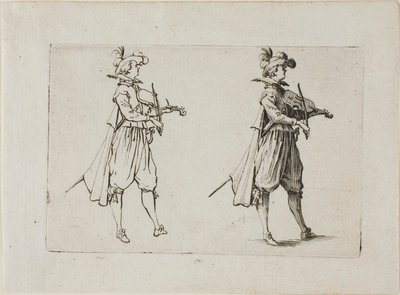 Hráč na housle z The Caprices od Jacques Callot