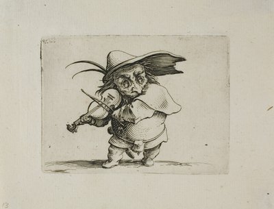 The Violin Player, od Varie Figure Gobbi od Jacques Callot