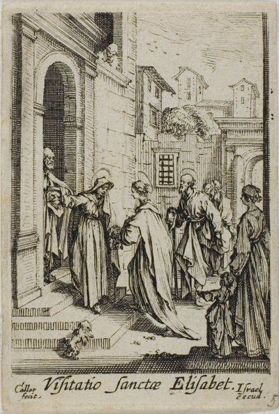 Navštívení svaté Alžběty ze Života Panny Marie od Jacques Callot