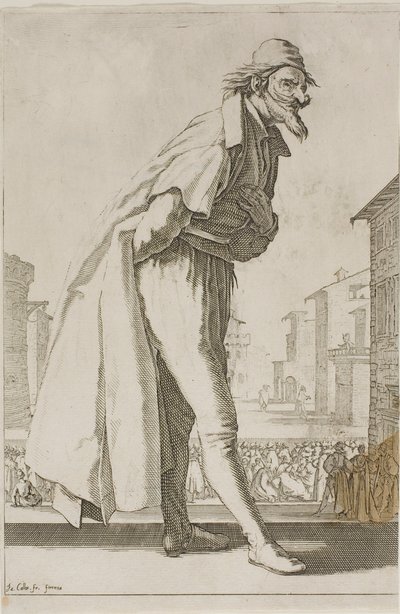 Vodní mlýn, z různých scén navržených ve Florencii od Jacques Callot