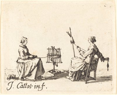 The Winder and the Spinner, c. 1623. od Jacques Callot