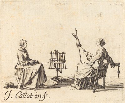 The Winder and the Spinner, c. 1623. od Jacques Callot