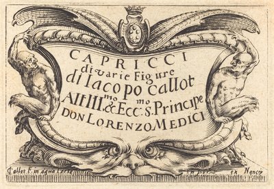 Titulní strana pro "The Capricci" od Jacques Callot