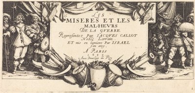 Titulní strana pro „The Large Miseries of War“ od Jacques Callot