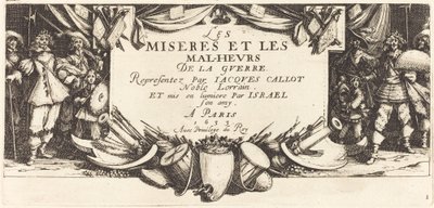 Titulní strana pro „The Large Miseries of War“ od Jacques Callot