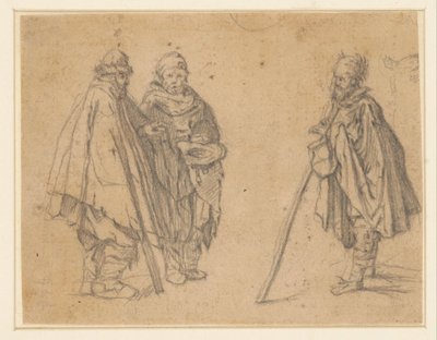 Dvě studie o žebrácích od Jacques Callot