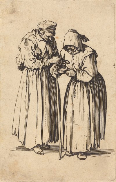 Dvě žebráky od Jacques Callot