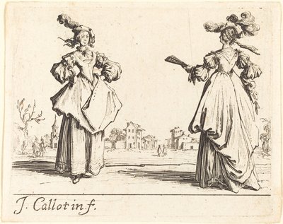 Dvě ženy ze společnosti od Jacques Callot