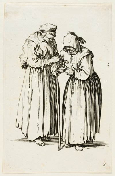 Two Women Beggars, deska osm z The Beggars od Jacques Callot