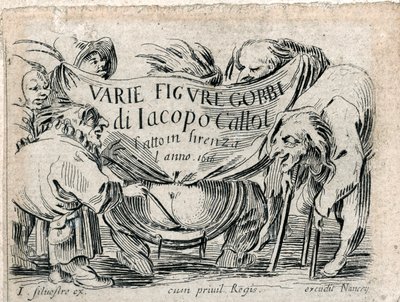 Varie Figure Gobbi, titulní strana 21 rytin ... (rytina) od Jacques Callot