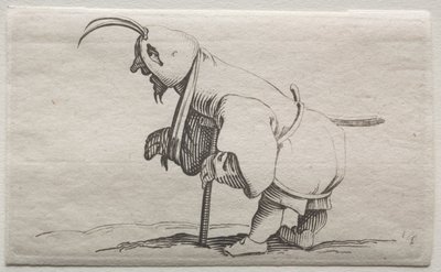 Různé shrbené figurky od Iacopo Callota (mrzák s kápí) od Jacques Callot