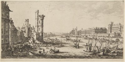 Pohled na Louvre od Jacques Callot