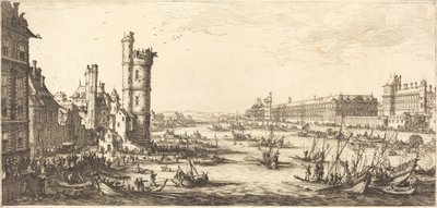 Pohled na Louvre od Jacques Callot