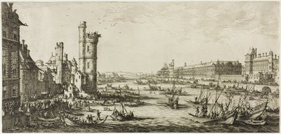 Pohled na Louvre od Jacques Callot