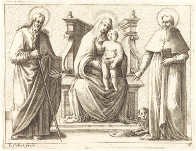 Panna s dítětem se svatými Jakubem a Jeronýmem od Jacques Callot