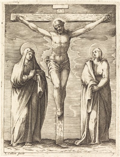 Panna a svatý Jan u paty kříže od Jacques Callot