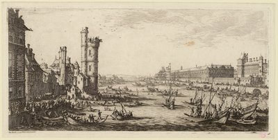 Pohled na Louvre a někdejší Porte de Nesle (IFF 667). od Jacques Callot
