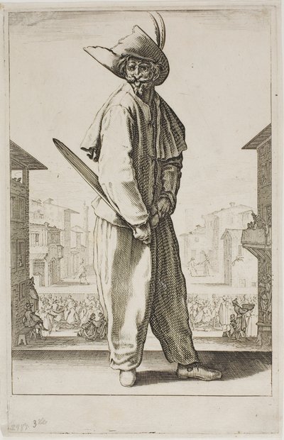 Zanni, z filmu Tři italští komici od Jacques Callot