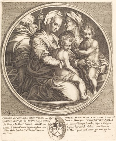 Svatá rodina od Jacques Callot after Andrea del Sarto