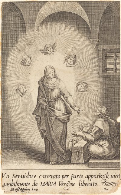 Dodaný sluha od Jacques Callot after Donato Mascagni