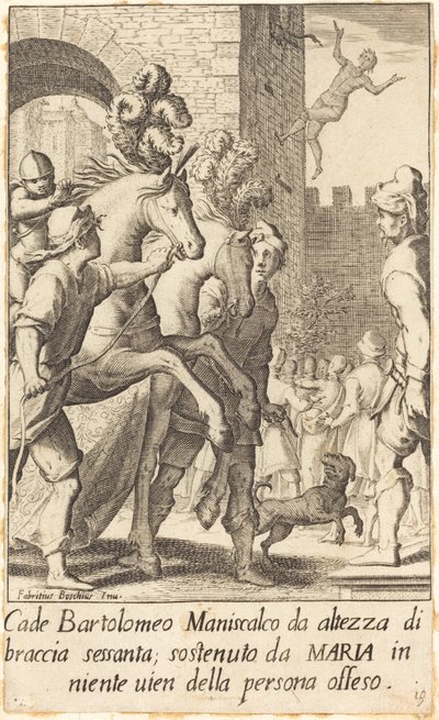 Bartolomeo, podkovář od Jacques Callot after Fabrizio Boschi