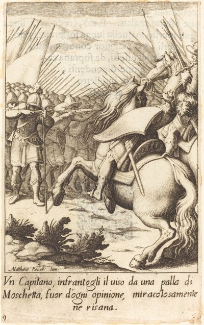 Kapitán od Jacques Callot after Matteo Rosselli