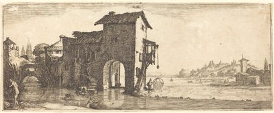 Vodní mlýn od Jacques Callot or Follower of Jacques Callot