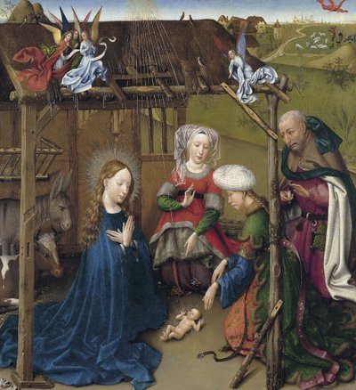 Narození Páně, asi 1435 od Jacques Daret