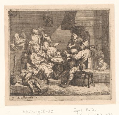 Scéna v hostinci od Jacques Dassonville (attributed to)