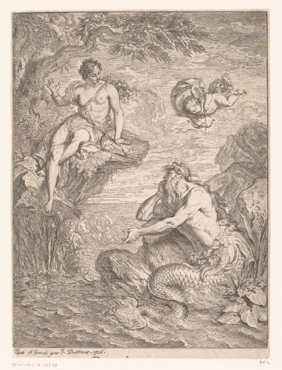 Glaucus en Scylla od Jacques Dumont