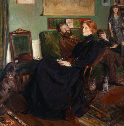 Daniel, Marianne, Francois a Leon Halevy, 1910 od Jacques Emile Blanche