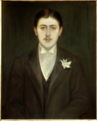 Portrét Marcela Prousta (1871-1922), francouzského spisovatele. Obraz Jacques Emile (Jacques-Emile) Blanche (1861-1942). od Jacques Emile Blanche
