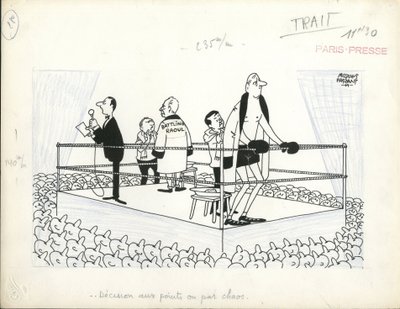 Paris-Presse, Satirický v B  W od Jacques Faizant