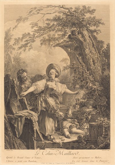 Colin Maillard od Jacques Firmin Beauvarlet after Jean Honoré Fragonard