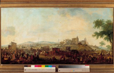 Pohled na vojenský manévrový tábor zřízený pod velením prince z Conde poblíž Saint Omer od 5. srpna do 25. září 1788 Toto je Louis V. Joseph de Bourbon-Conde (1736-1818). Obraz Jacques Francois Joseph Swebach (1769-1823) 1788 Ne od Jacques Francois Joseph Swebach