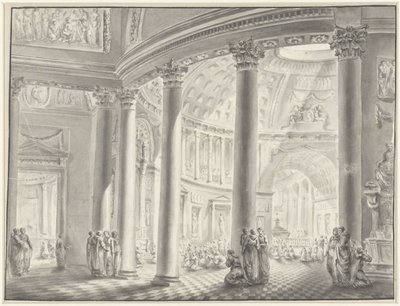 Interiér klenutého kostela od Jacques François Blondel