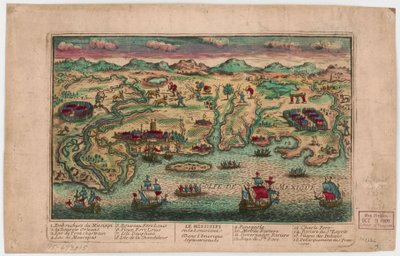 Missisipi nebo Louisiana v Severní Americe. LOC 75693015 od Jacques François Chéreau