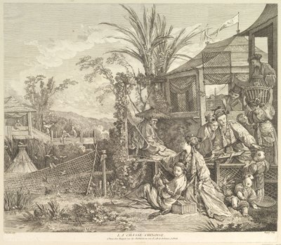 La Chasse Chinoise Čínský lov, z Chinoiseries, po roce 1743. od Jacques Gabriel Huquier